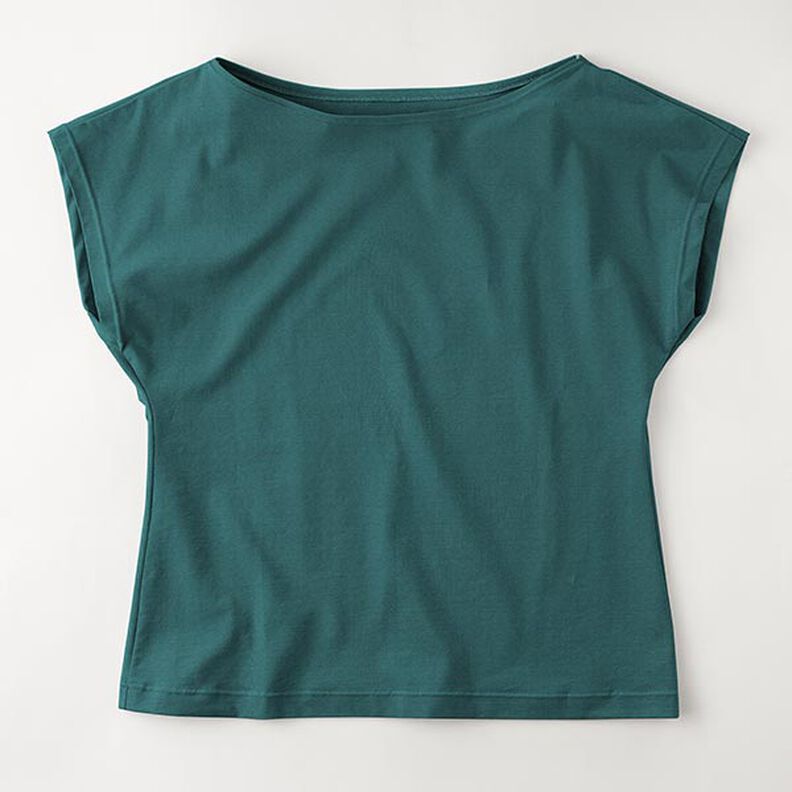 jersey di cotone medio tinta unita – verde scuro,  image number 8