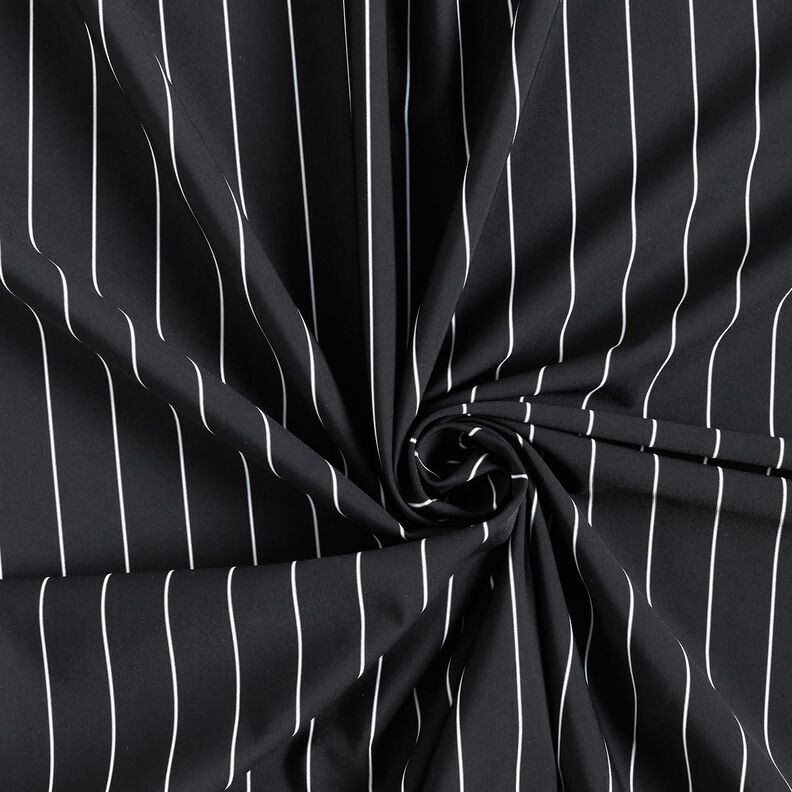 Tessuto per pantalone gessato elasticizzato – nero/bianco,  image number 3