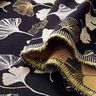 tessuto arredo Jacquard foglie di ginkgo – nero/oro,  thumbnail number 3