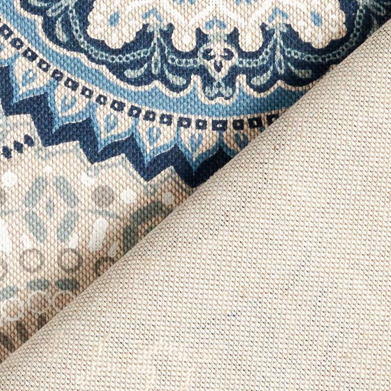 tessuto arredo mezzo panama mandala – blu, image number 4