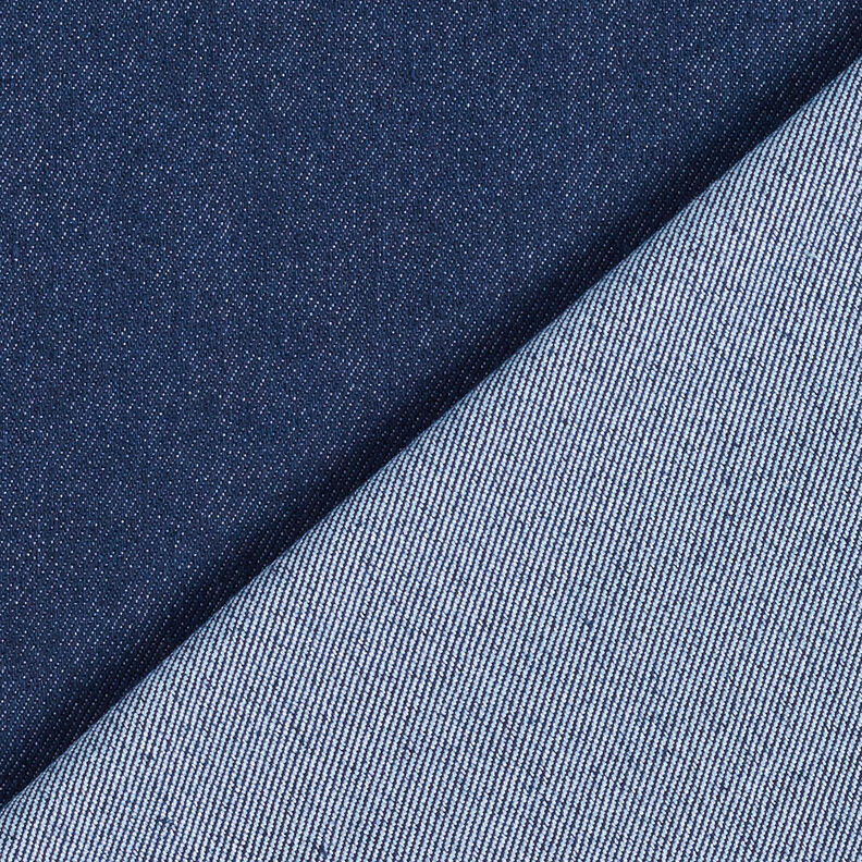 Denim in cotone elasticizzato medio – blu marino, image number 3