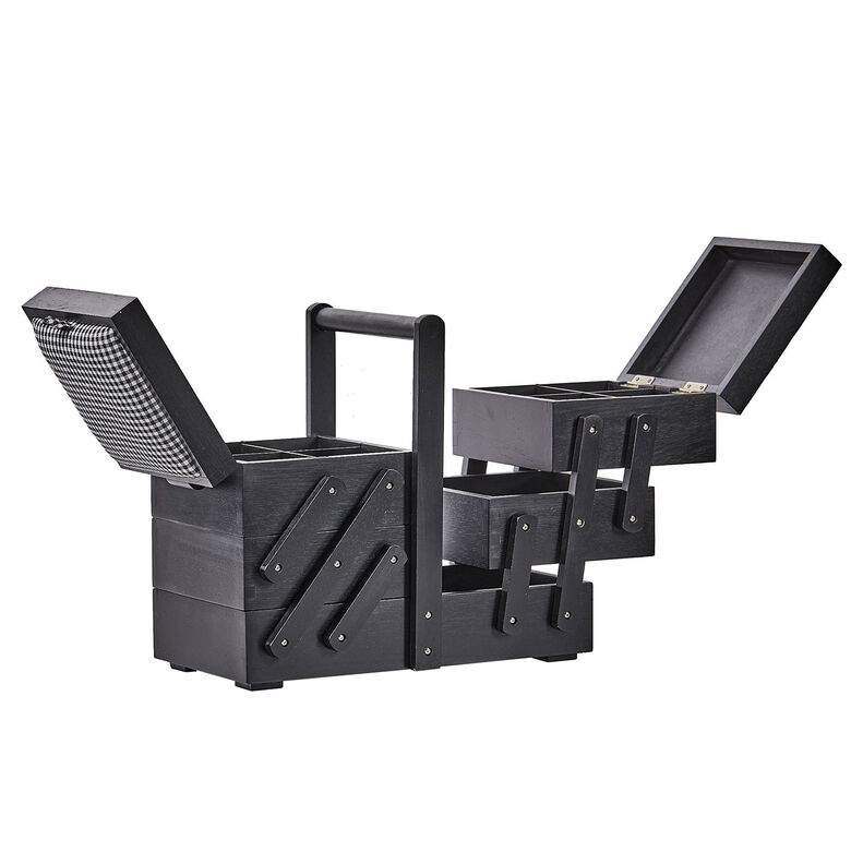 scatola portalavoro per articoli di merceria legno [36 x 19 x 30 cm] | Prym – nero,  image number 2