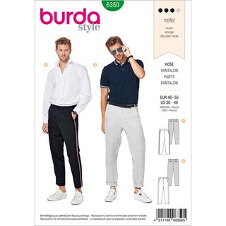pantaloni da uomo, Burda 6350 | 46 - 56, 