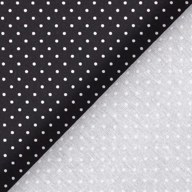 popeline di cotone piccoli pois – nero/bianco,  image number 6