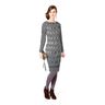 Tessuto in maglia con paillettes glitterate a strisce orizzontali – grigio,  thumbnail number 6