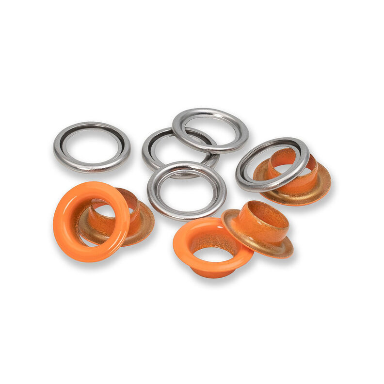 Occhielli con rondelle [20 pezzi | Ø 11 mm] | Prym – arancione/argento effetto metallizzato,  image number 2