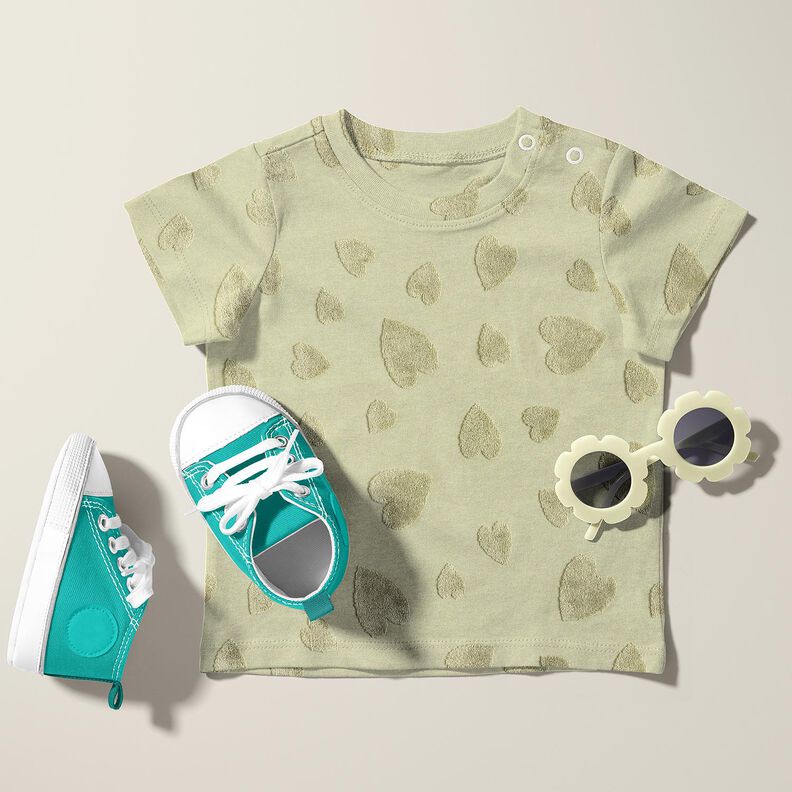 Maglia in spugna cuori – greige, image number 6