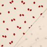 GOTS jersey di cotone fragole | Poppy Fabrics – beige chiaro/rosso carminio,  thumbnail number 4