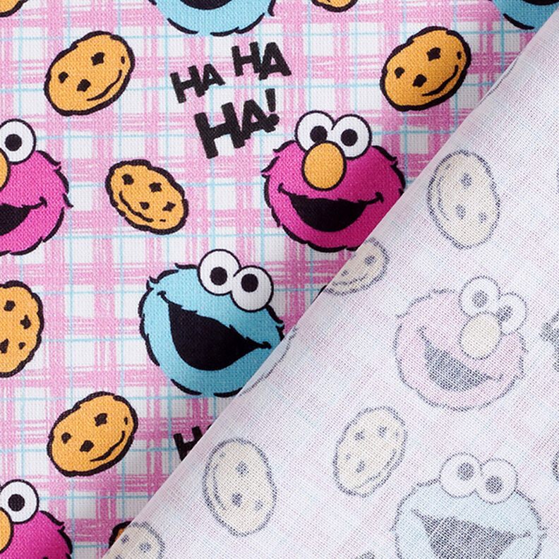 popeline di cotone Tessuto oggetto di licenza Cookie Monster ed Elmo | Sesame Workshop – bianco,  image number 4
