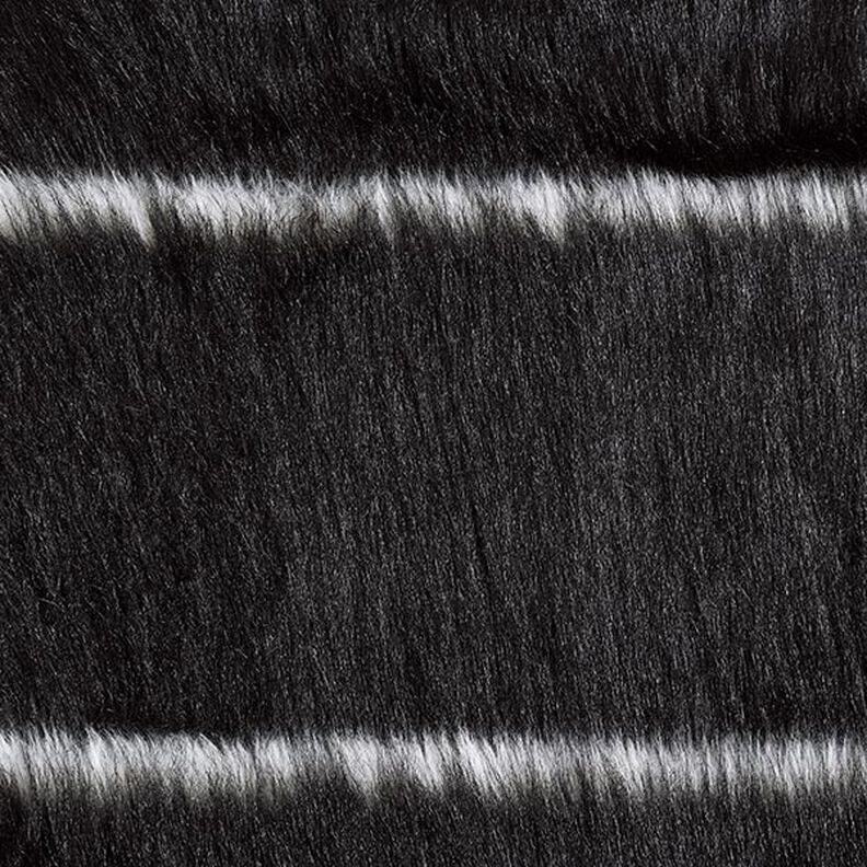 ecopelliccia Righe trasversali – nero/bianco lana,  image number 1