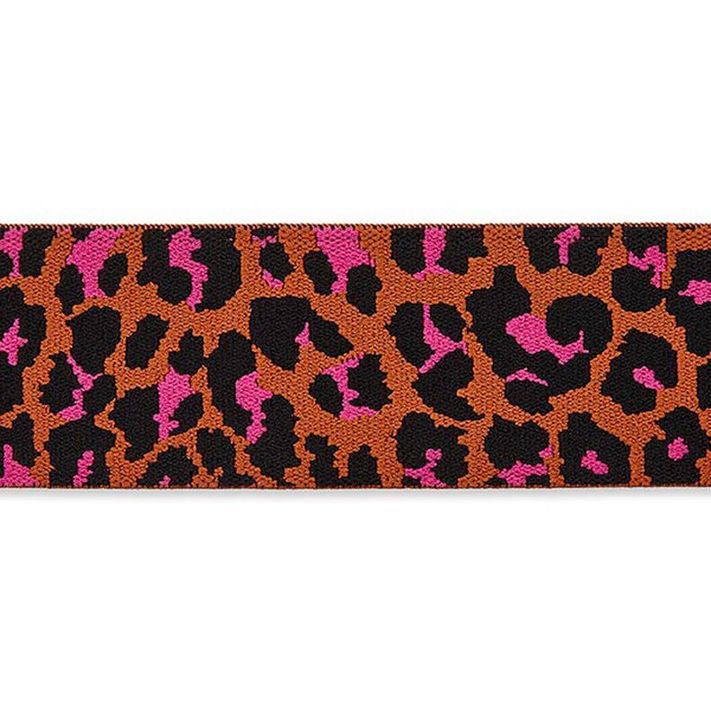 nastro elastico leopardo – arancione/pink,  image number 1