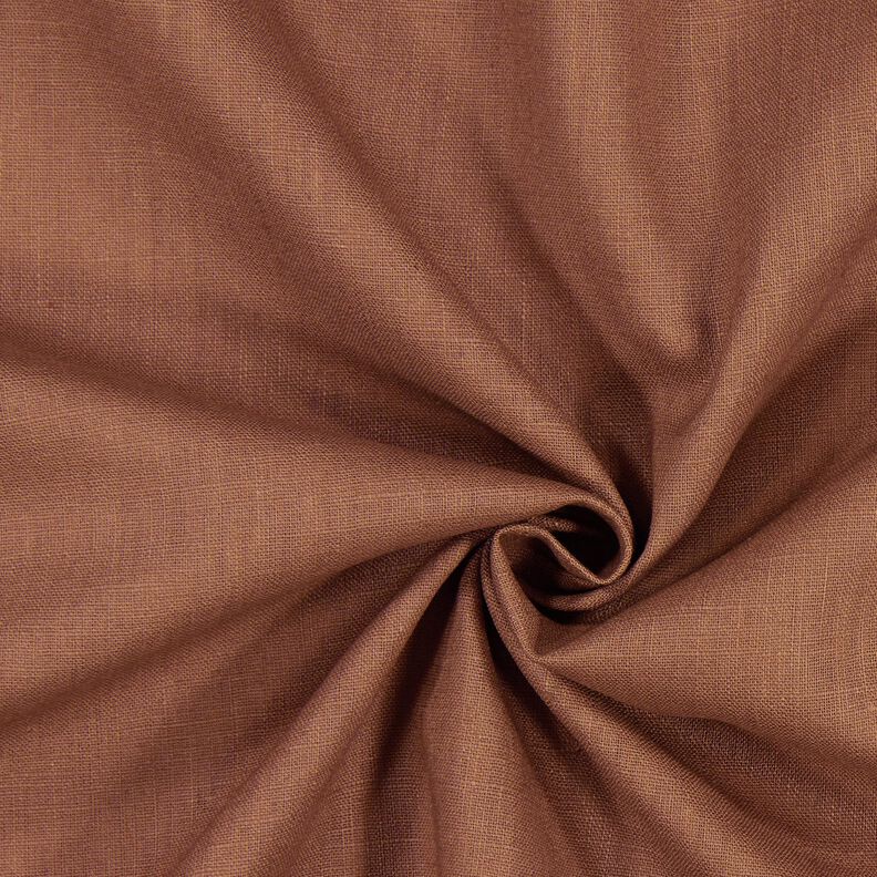 Tessuto di lino misto Ramie medio – marrone,  image number 1