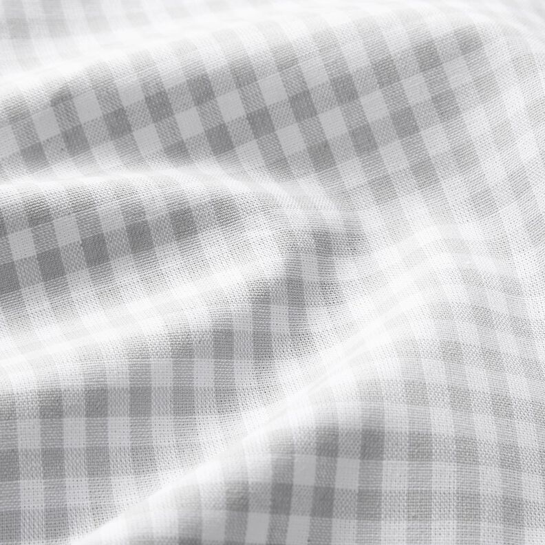 tessuto in cotone popeline Quadro vichy – grigio argento,  image number 2