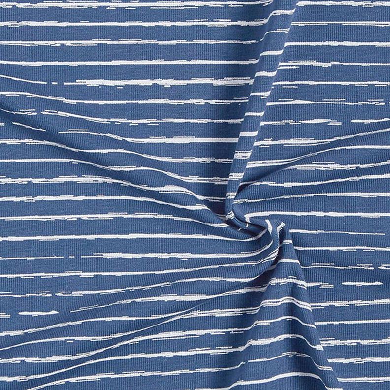 jersey di cotone strisce scarabocchiate – colore blu jeans,  image number 3