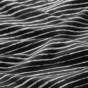 jersey di cotone strisce scarabocchiate – nero, 
