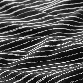 jersey di cotone strisce scarabocchiate – nero, 