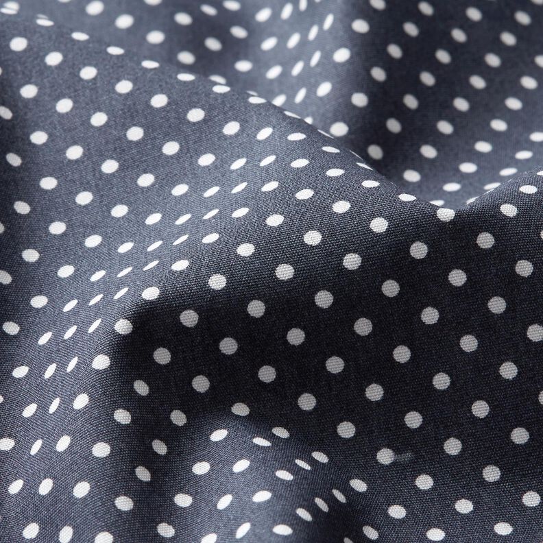 popeline di cotone Mini pois Polka – antracite/bianco,  image number 2