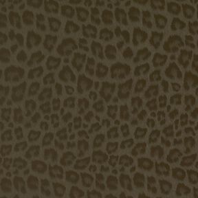 Tessuto per pantaloni rivestito in stampa leopardata spazzolata – cachi, 