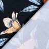 tessuto per costumi da bagno Grandi fiori di ibisco – nero-azzurro/albicocca,  thumbnail number 4