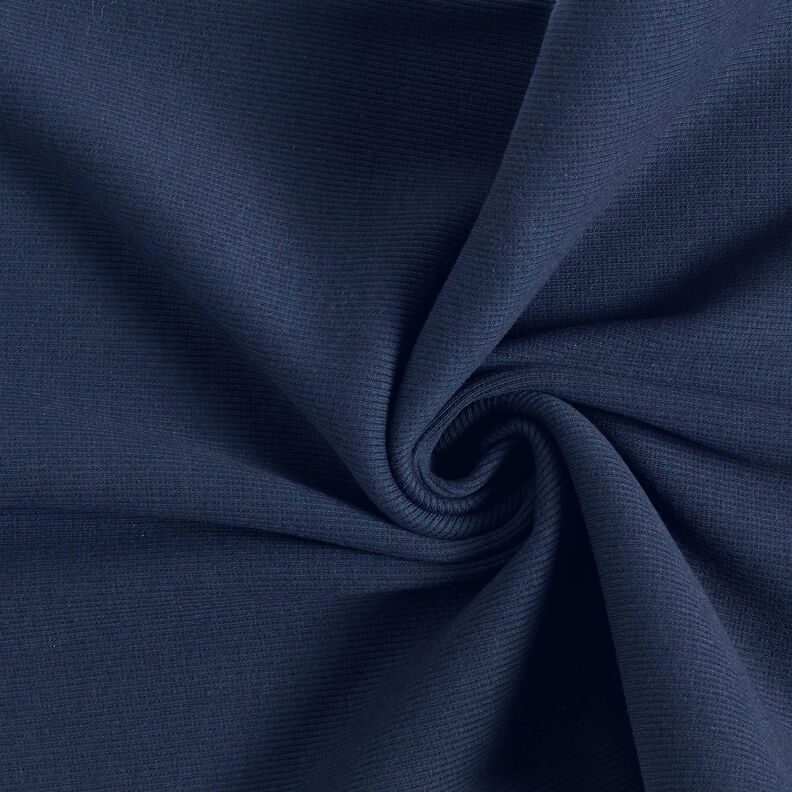 GOTS 2x2 tessuto per polsini | Tula – blu marino,  image number 1