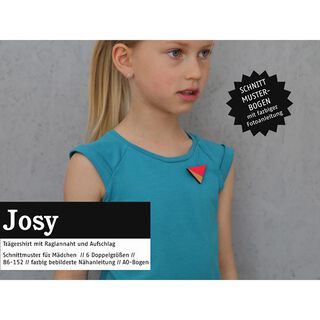 JOSY - maglia con maniche raglan e risvolto sulle spalle, per bambina, Studio Schnittreif  | 86 -, 