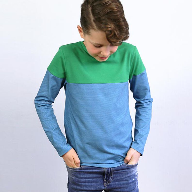 LEVI - maglia a maniche lunghe con color block, Studio Schnittreif  | 86 - 152,  image number 3