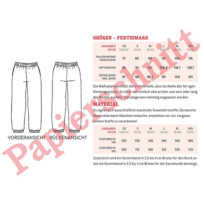 FRAU JOJO Pantaloni della tuta con tasche cucite lateralmente | Studio Schnittreif | XS-XXL,  image number 8