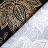 jersey di cotone Fiori mandala dorati | Glitzerpüppi – nero/oro,  thumbnail number 4