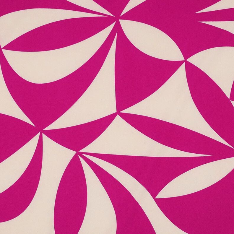 Tessuto elasticizzato per camicette con motivi geometrici | Poppy Fabrics – porpora/anacardo,  image number 1