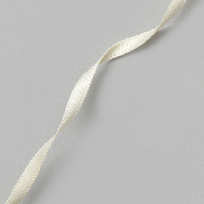 Nastro in satin [3 mm] – bianco lana,  image number 3