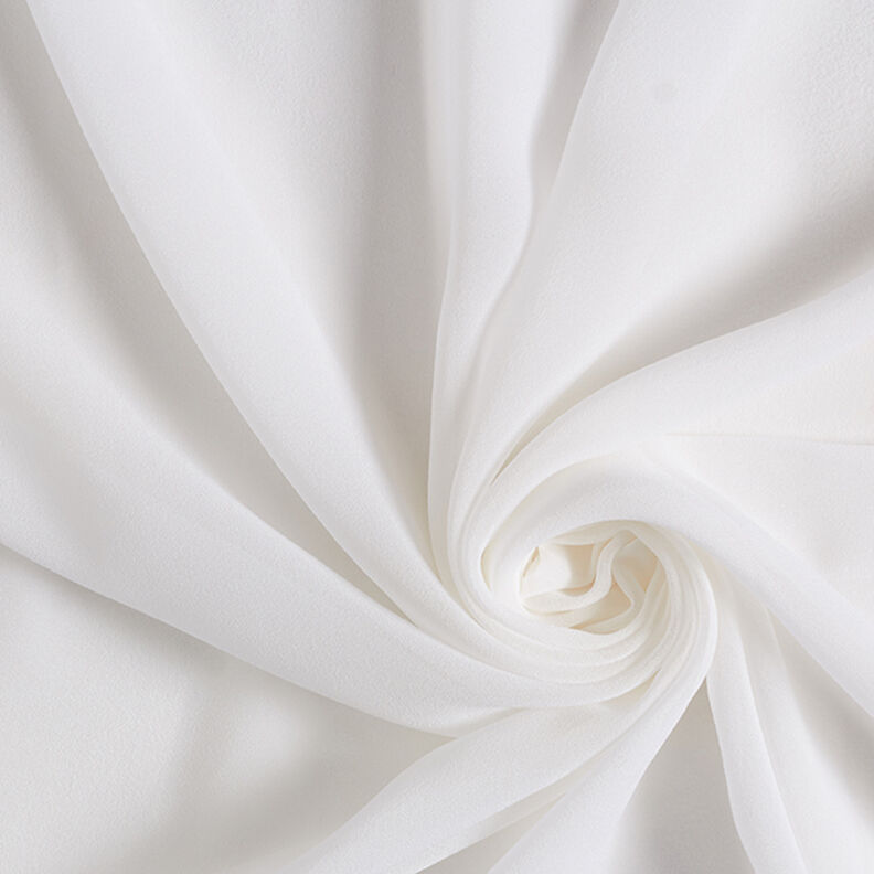 Chiffon di seta – bianco,  image number 1