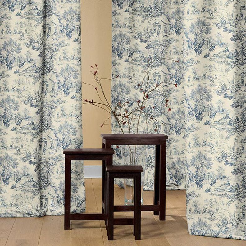 Toile de Jouy – blu acciaio,  image number 4