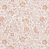 tessuto in cotone cretonne Delicato motivo floreale – bianco/cannella,  thumbnail number 1