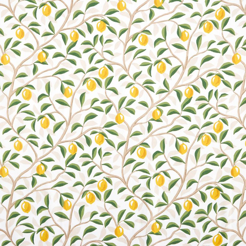 cotone rivestito Limoni dipinti – bianco/giallo limone,  image number 1