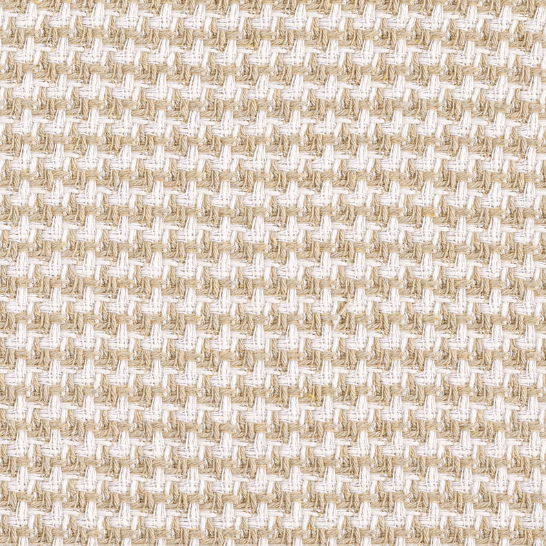 Tessuto grezzo per cappotto pied de poule – beige/bianco,  image number 1