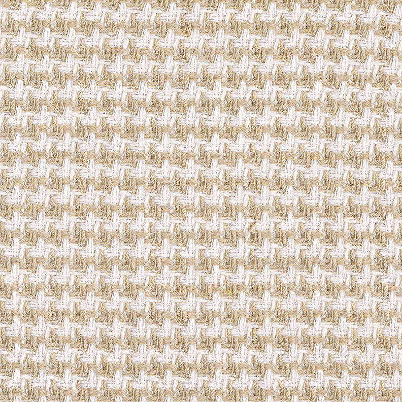 Tessuto grezzo per cappotto pied de poule – beige/bianco,  image number 1