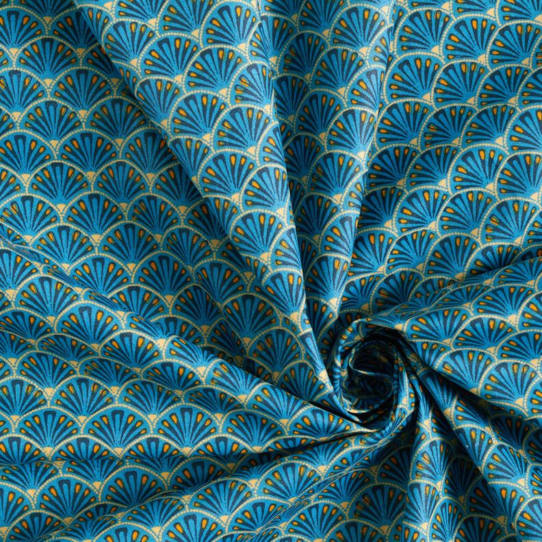 cotone rivestito Ventagli sofisticati – blu,  image number 4
