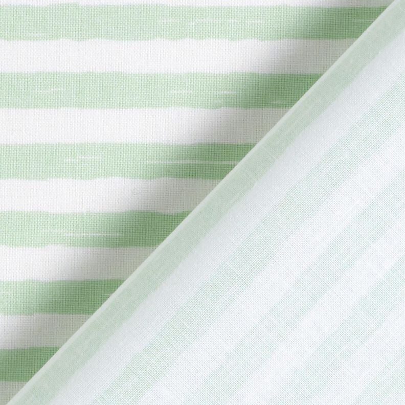 tessuto in cotone cretonne Strisce casual – menta chiaro/bianco, image number 4