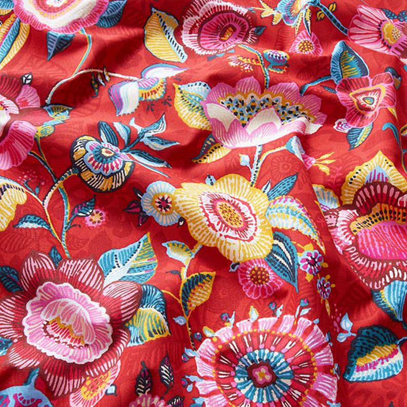 tessuto in cotone cretonne Fiori maculati – peperoncino,  image number 2