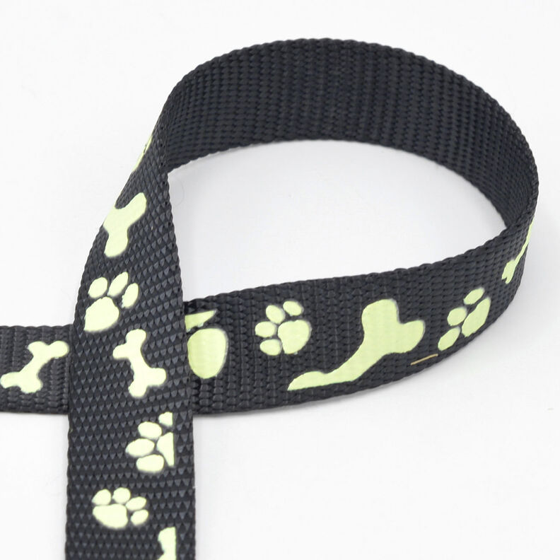 Nastro riflettente Guinzaglio per cani [20 mm] – nero,  image number 1