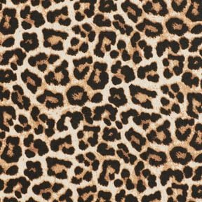 tessuto arredo mezzo panama Elegante stampa leopardata – nero/naturale, 