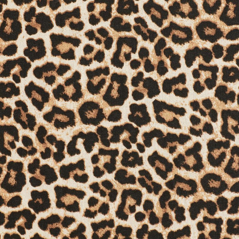 tessuto arredo mezzo panama Elegante stampa leopardata – nero/naturale,  image number 1