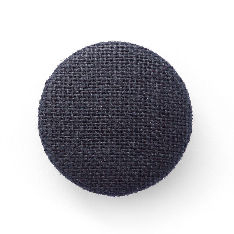 Bottone rivestito, Lino medio – blu notte,  image number 1
