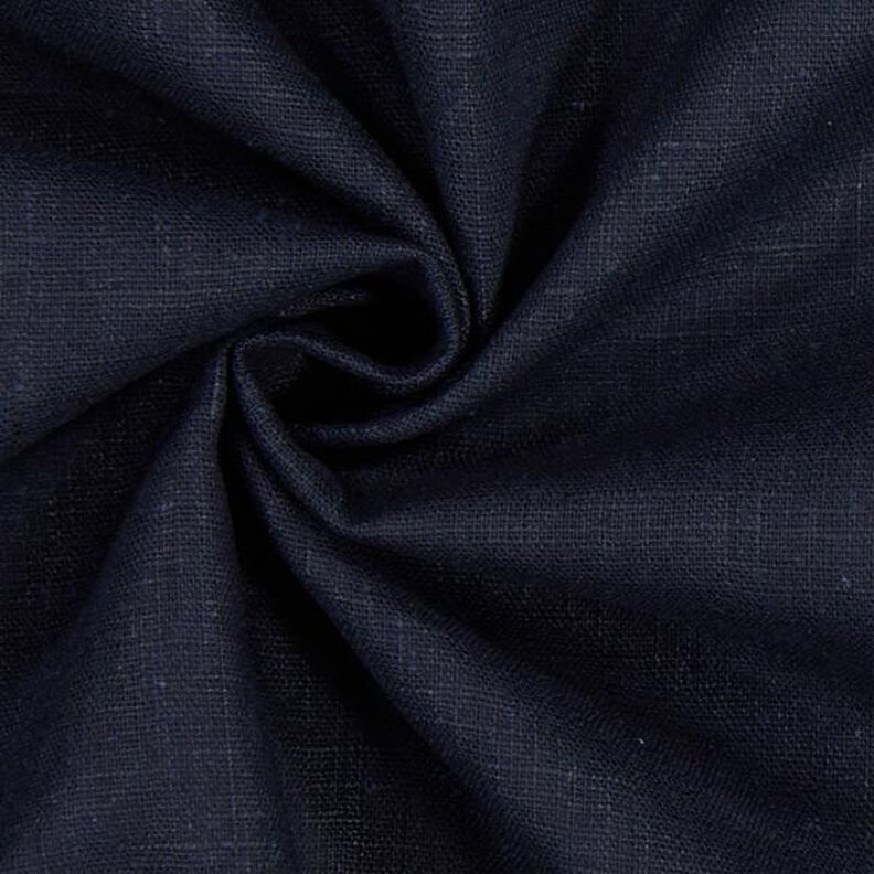 Tessuto di lino misto Ramie medio – nero-azzurro,  image number 3