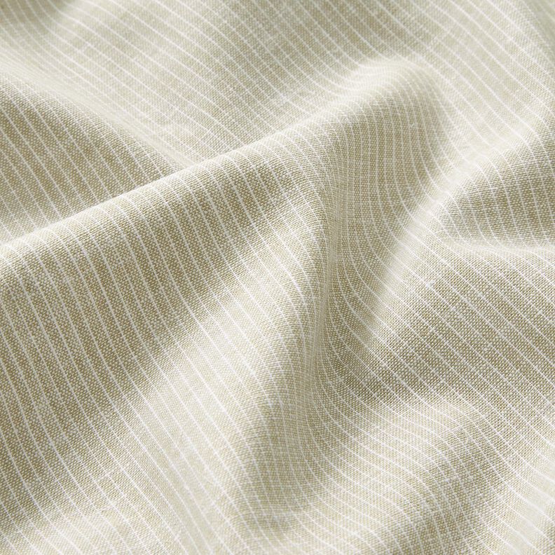 misto cotone-lino Righe sottili – beige scuro/bianco, image number 2