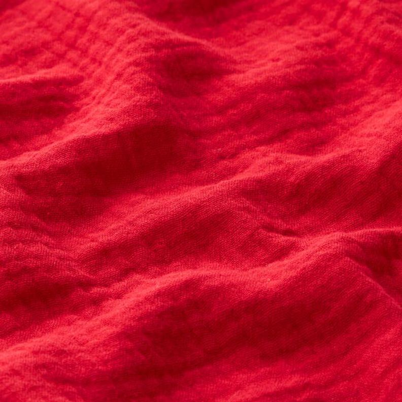 GOTS mussolina / tessuto doppio increspato | Tula – rosso carminio,  image number 4