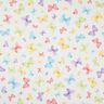 tessuto arredo mezzo panama Farfalle delicate – bianco/verde pastello,  thumbnail number 1