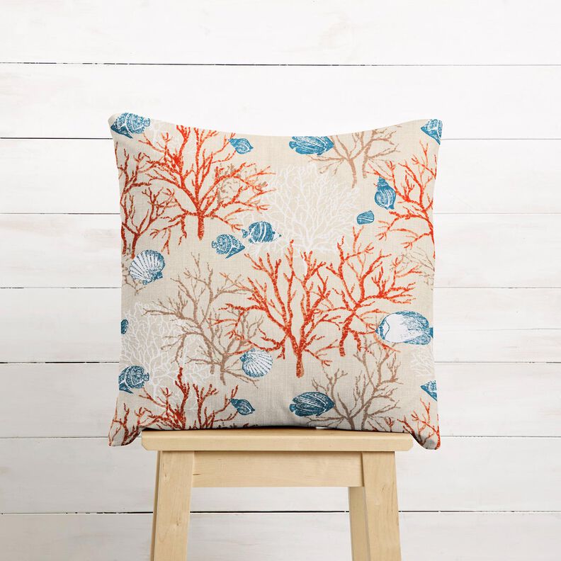 tessuto arredo panama Barriera corallina – beige chiaro/terracotta, image number 7