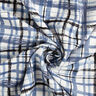 Misto lino-viscosa con quadri astratti – bianco/blu acciaio,  thumbnail number 4
