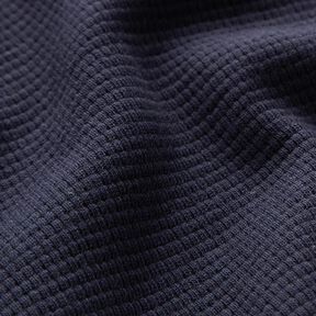jersey di cotone, nido d’ape mini, tinta unita – blu marino | Resto 130cm, 